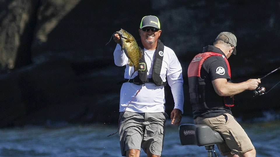It was another solid smallmouth for Tacoronte. He was grinning ear to ear at the meeting on Tuesday because he thought he had something figured out this week at Champlain.