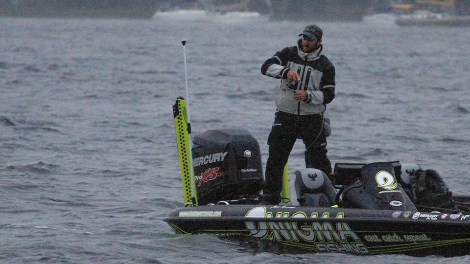 Co-angler Josh Cotier was also second place like Tacoronte and he got his day started early with a hookset.