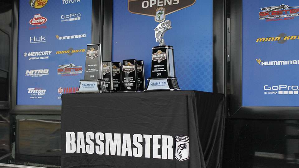 There is plenty of hardware to win this week at the Bass Pro Shops Bassmaster Northern Open #3 on Lake Champlain as well as a possible a Geico Bassmaster Classic berth for the pro winner and a new boat for the co-angler champion.