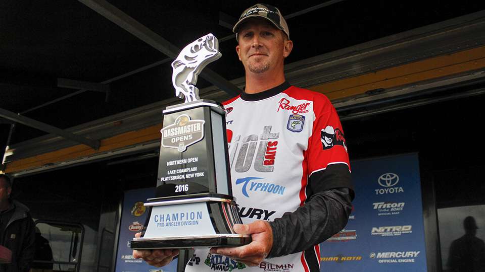 Schmitt takes the title at Lake Champlain, but he will not punch his ticket to the Geico Bassmaster Classic presented by GoPro because he did not fish the first Northern Open at Oneida Lake. 
 
