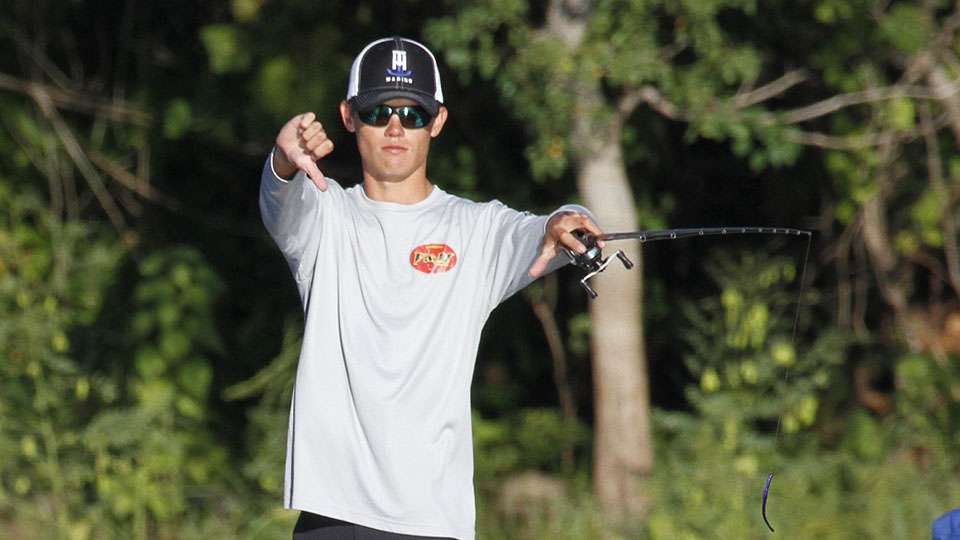 Sam George summed up his experience on the Red River this week, but he was hoping for some success on Day 1.