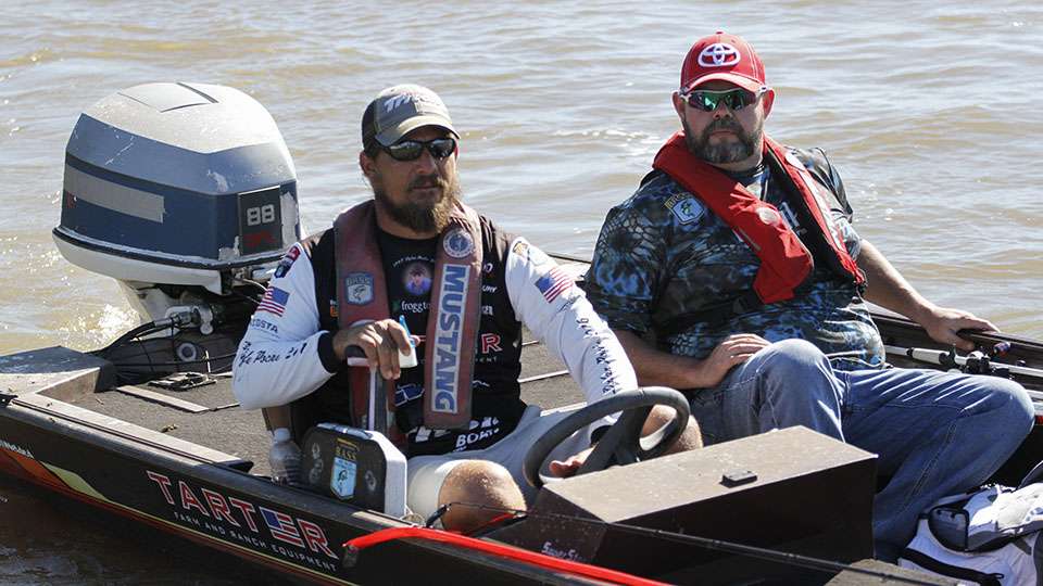 Bassmaster Elite Series angler Keith Poche brought an aluminum boat to navigate the Red River this week.