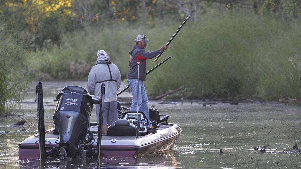 The Red River is a hot bed for shallow stumpy water that sometimes gets an angler hung up.