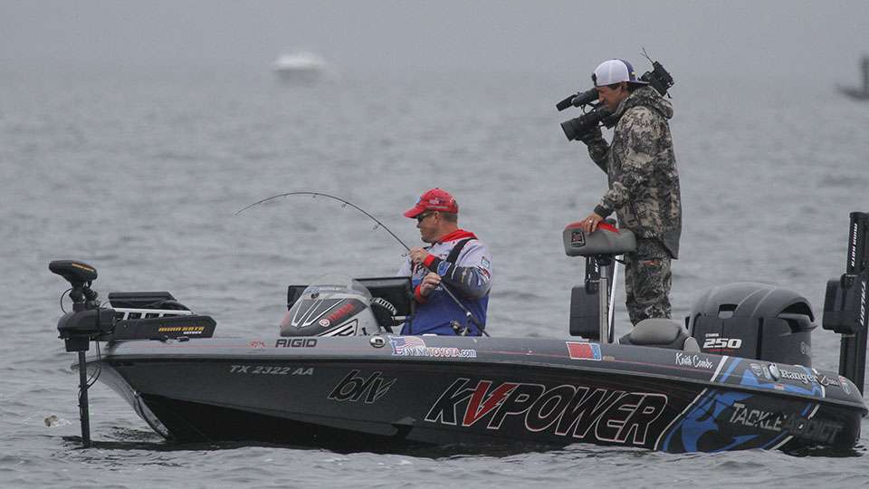 He started Day 2 fast and then he would catch a fish every 20 to 30 minutes, but most times it was a good one and would upgrade for him.