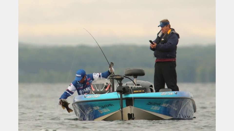 Omori brought in the big bag of the tournament on Day 1, weighing in 26 pounds, 7 ounces of bass.