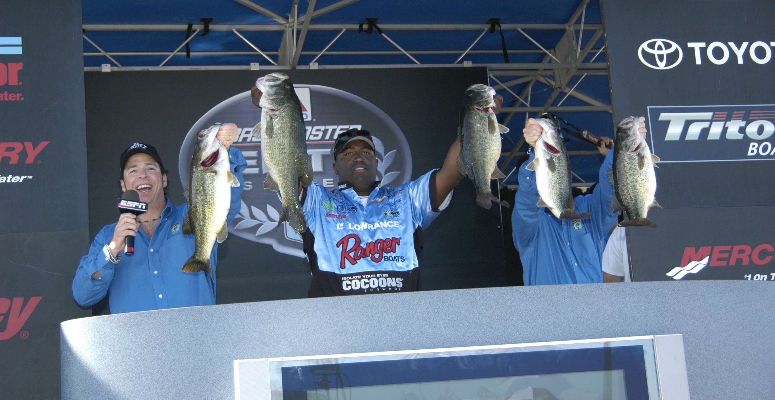 <b>The Elite on Amistad, March 2006</b><br>

This one is first on my list, and not because I won it. The idea behind the Bassmaster Elite Series is (was) to see what could the best anglers doâ¦on the best bass watersâ¦at the best time of the year. We answered that. The winning weight was 104 pounds, 8 ounces. 
<p>
The other thing that Iâll always remember is that I saw, and might have had a chance at catching her had I played my cards right, a new world record largemouth. I saw her on a bed in practice. I didnât fish for her because I thought it would be cool to catch her during the tournament. When I went back on the first day she was gone.
<p>
And yes, I know she was that big. Iâve lived in California all my life. Iâve seen many giant bass. She was the new world record.