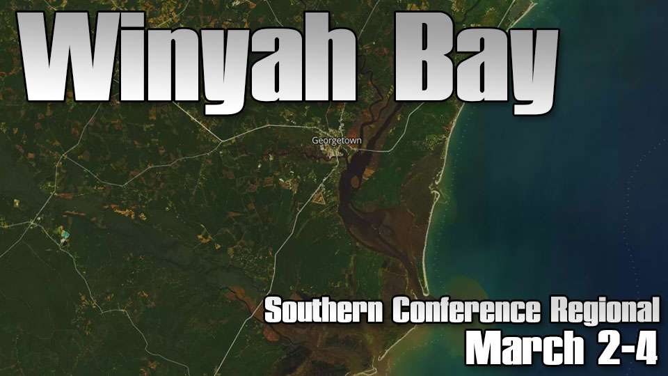 During March 2-4, Georgetown, S.C., will welcome the Southern Conference Regional at Winyah Bay.