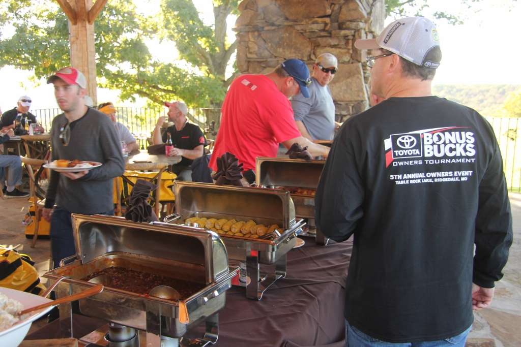 Anglers consumed nearly the weight of a Tacoma truck in free BBQ, potato salad, corn, rolls and cobbler from the talented culinary folks at Big Cedar Lodge. 