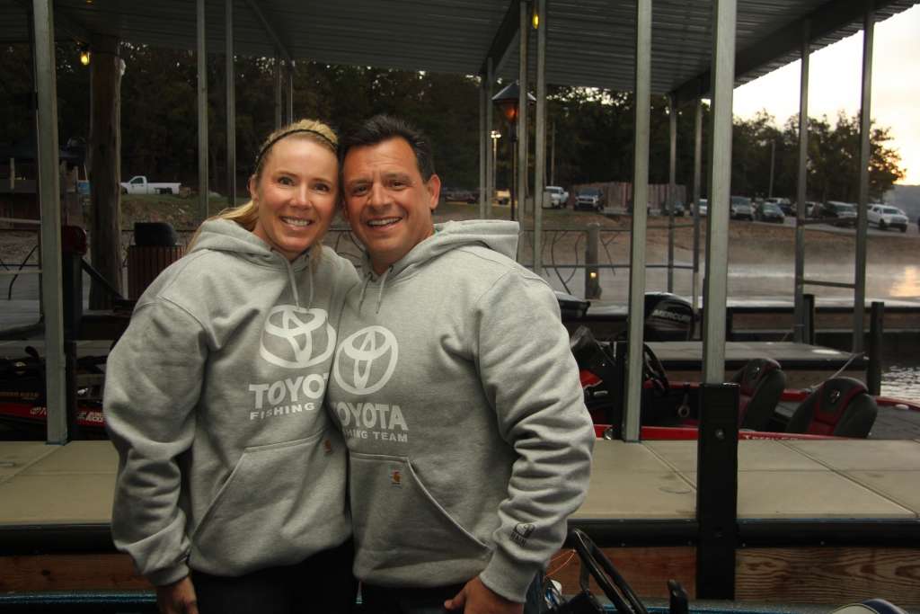 Shana and Mike Perez are looking good and staying warm in their brand new matching  Carhartt hoodies. 