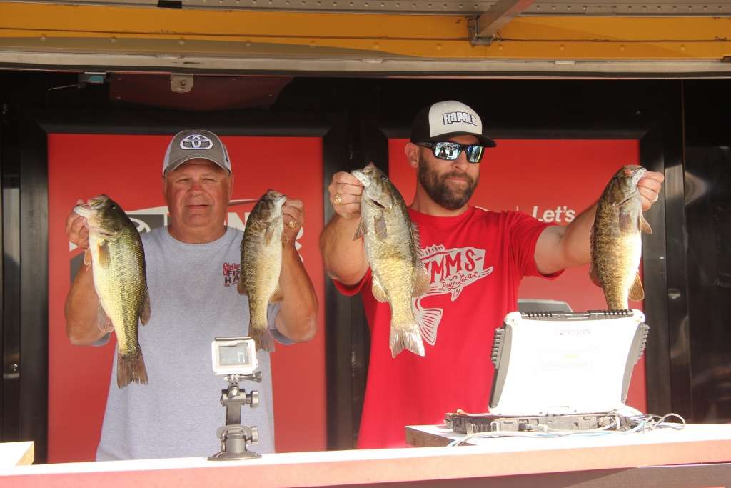 Jason and Jerry Benjamin hauled home an admirable third place finish with their 11-pound limit.