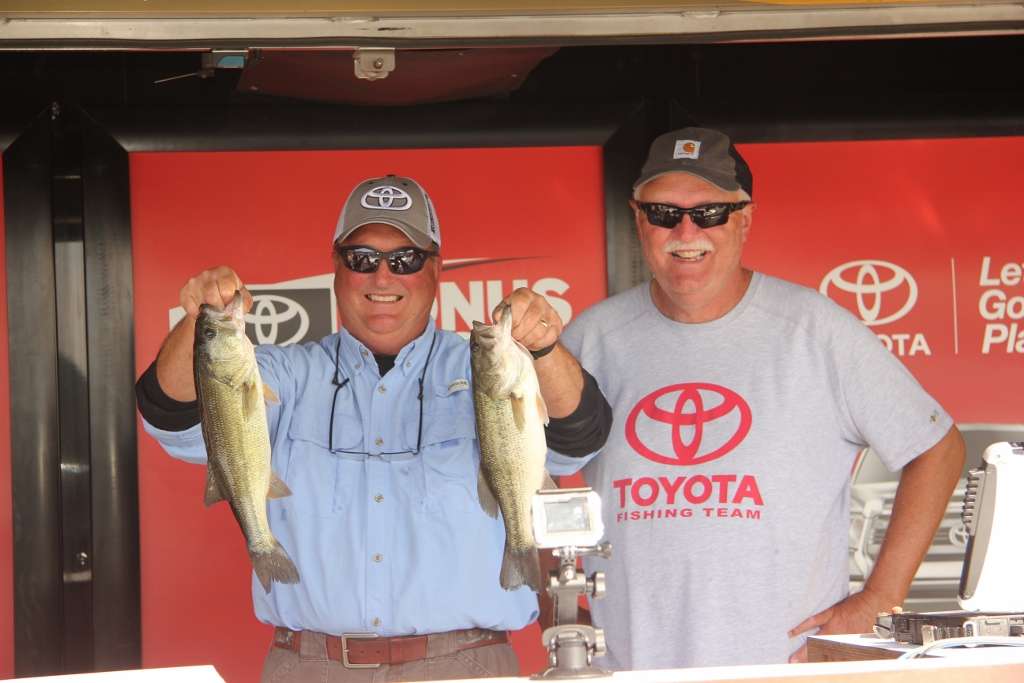 Marty Rowland and Paul Gorzsas had reason to smile with an 11-place finish on a tough day for most. 
