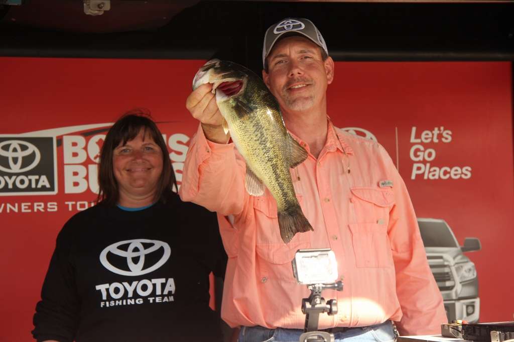 Stoney and Kim Hardy had plenty of reason to smile with this nice largemouth.