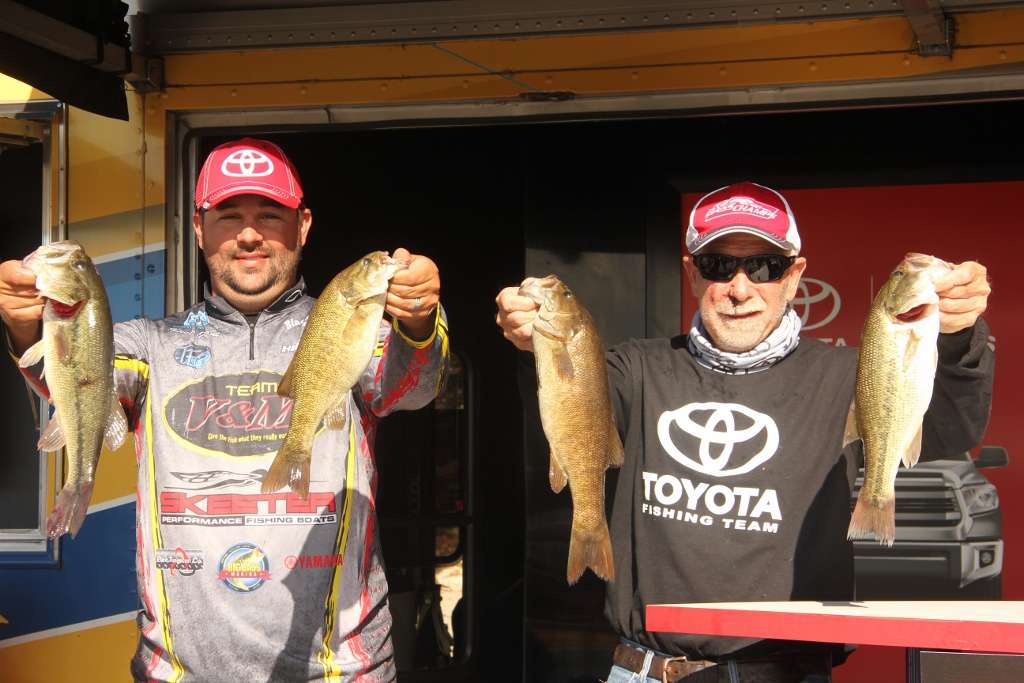 Kevin Jeane of V & M Lures and partner Kevin Lasyone took home a Top 10.
