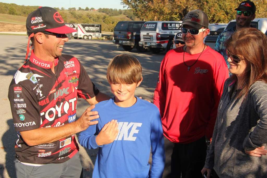 Mike Iaconelli was also one of the first to greet attendees of the event. 
