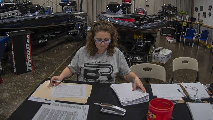 Jacquie Roy gets to do all the fun paperwork for B.A.S.S. High School and the Kentucky Bass Nation.