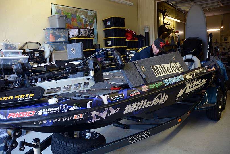The BassCat Puma FTD gets unloaded following a long road trip. Millerods and Hobie Fishing Australia are Jocumsenâs key sponsors. He utilizes the man cave for switching out gear by tournament location, fishing style and all the needed gear for the trip. 