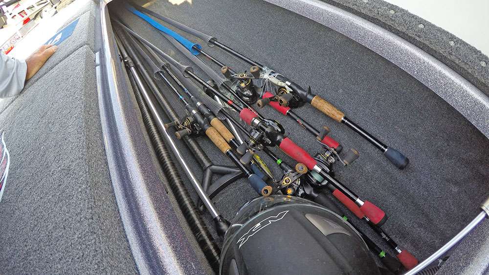 The starboard rod locker has more rods, among other possibles. Still no spinning rods...