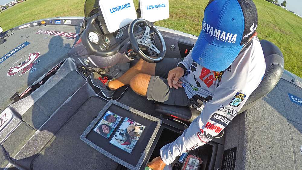 Tharp digs into his center console.