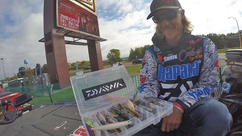 The 31-year-old pro keeps a healthy supply of Rapala jerkbaits on-hand.