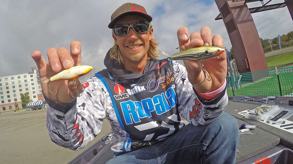 The Rapala Skitter Prop is another fine topwater selection. He sanded one down to create his own color pattern. 