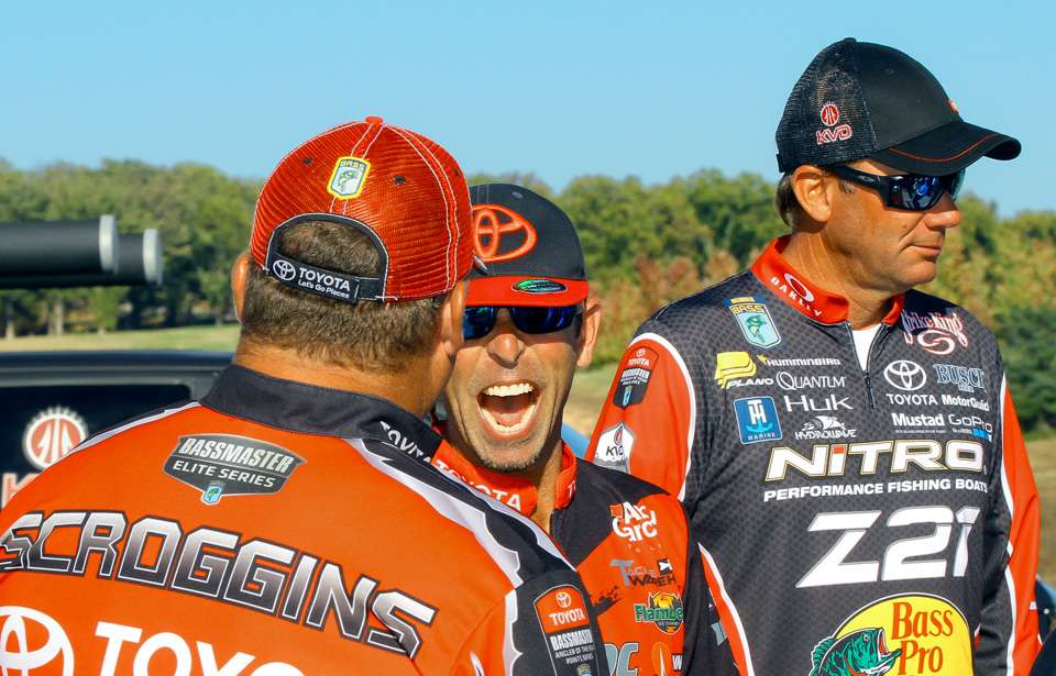 They were soon joined by Mike Iaconelli and Edwin Evers. 