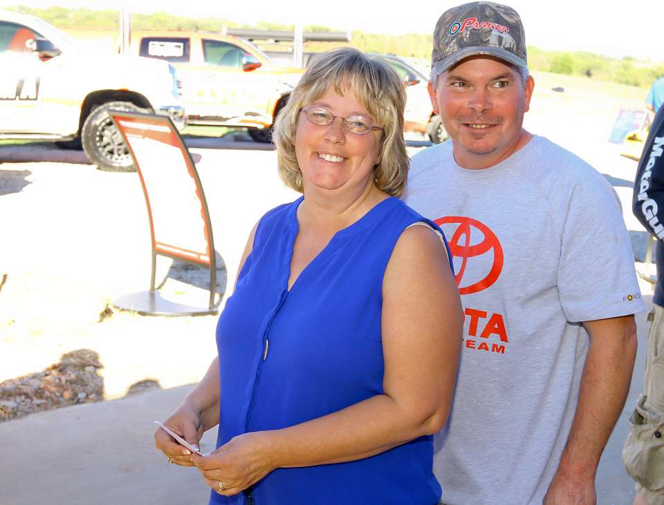 Stoney and Kim Hardy from Olive Branch, Miss., are fishing on their 28th wedding anniversary. 