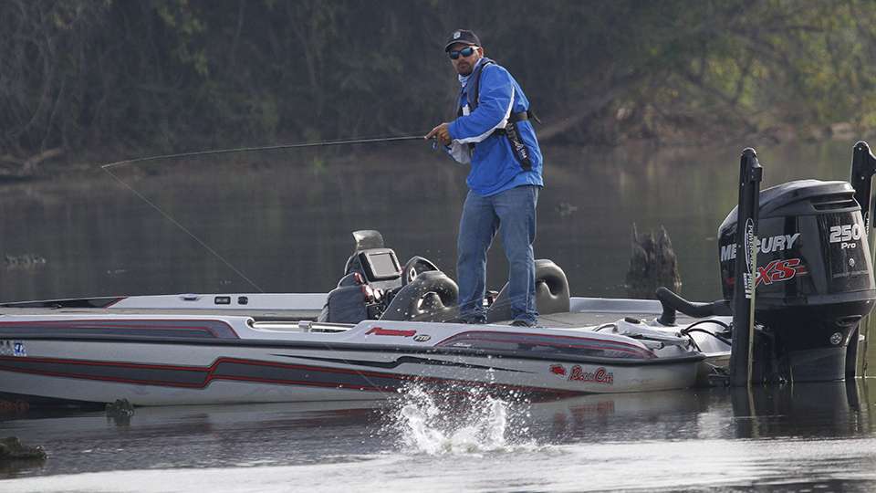 Clayton started the day in 6th on the co-angler side.