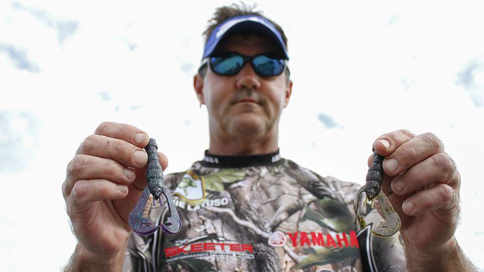 10. Robbie Latuso <br>
Latuso stayed in Pool 5 and fished the same bait, but in two different colors. His bait was a Strike King Rage Craw in both Junebug...