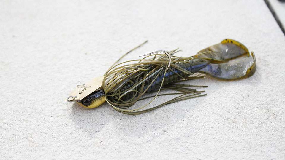 The other was a 3/8 ounce Jackal Break Blade vibrating jig with a Rage Craw for a trailer.