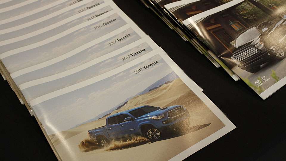 As well as catalogs with information about the Tacoma and Tundra.