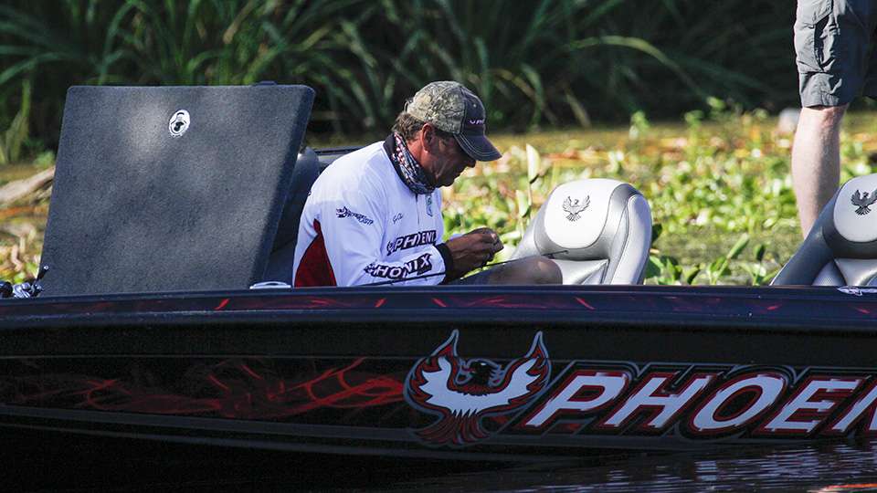 Phoenix Boats president Gary Clouse was one of those anglers fishing in the canal.