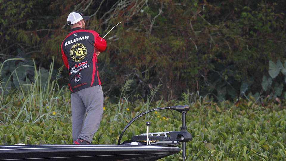 Travis Kelehan started the day in 11th place, over 11 pounds behind Roumbanis. There is still hope as the fishing hasn't been stellar for every competitor.