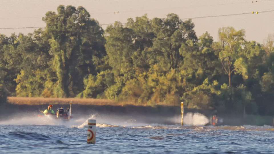 There was a lot of gas being burned early on Day 2 on the Red River. 