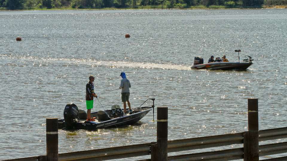 Refusing to give in to a tough tournament, several anglers fished up until the last minute near the ramp. 