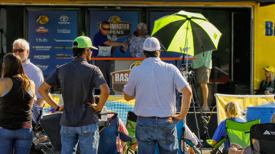 They saw several lead changes and waited on their favorite anglers cross the stage. 
