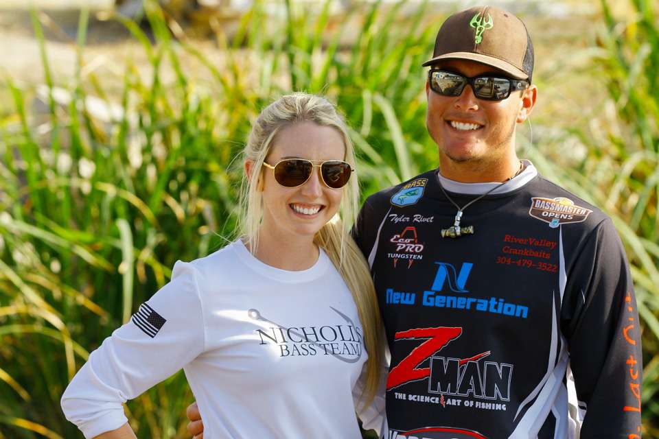 Tyler Rivet and Allison Marceo are both fishing this week. The couple also fish for the Nichols State bass fishing team and both qualified for the Bassmaster College National Championship. 