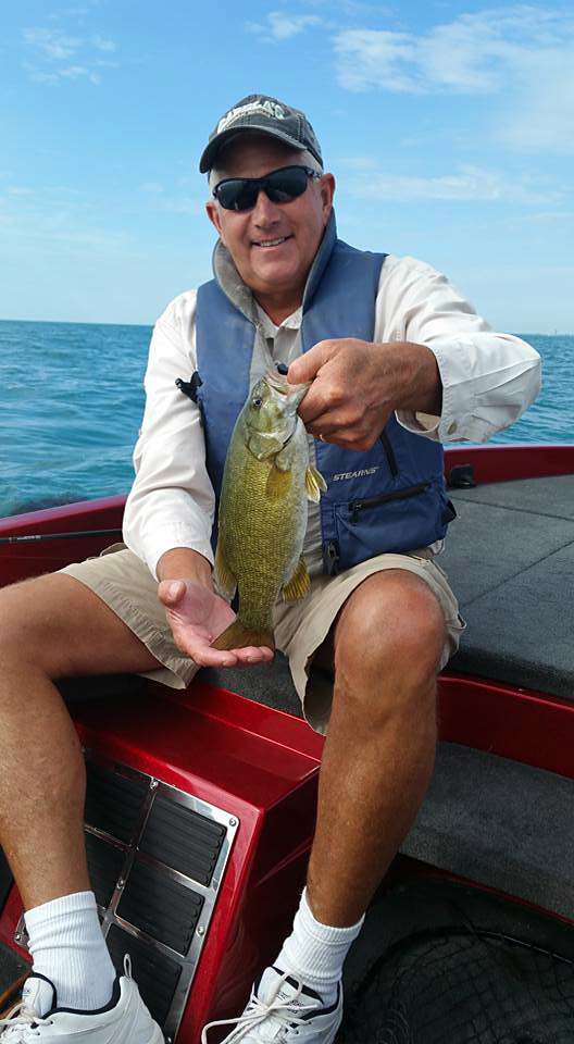 Senator Ken Horn shows off a Lake St. Clair smallmouth bass. All participants are already making plans for next year's outing.