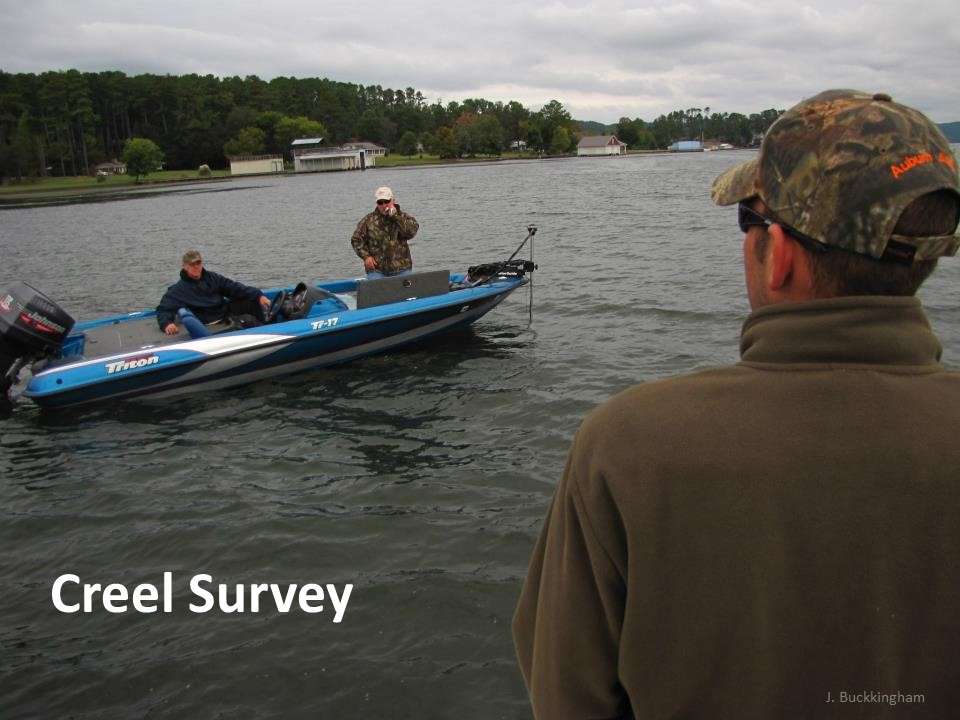 If anglers are harvesting a lot of bass to eat, then clearly that could create a problem with fishing mortality. The Alabama Wildlife and Freshwater Fisheries Division (AWFFD) conducted a creel survey in 2015 to see how many bass the anglers were catching and/or harvesting.