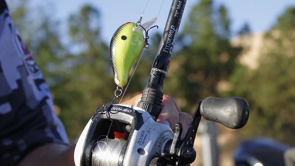 Cavell used this Black Label Tackle Richochet in open water. âI cranked it to bounce off submerged trees and ripped it through the grass for reaction strikes,â he said, of the lure designed and made by Cliff Pace. 