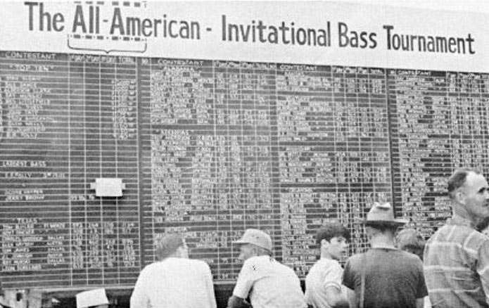 Everything was done manually, including updating the leaderboard with chalk. The top 10 finishers of that first event were Stan Sloan, Bill Dance, Alderson Clark, Ray Murski, Wes Littlefield, Carl Dyess, John Tate, Troy Anderson, J.G. Wells and J.L. Johnston.
