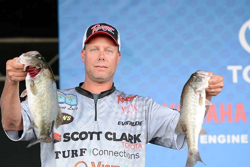 Brent Long, fishing for South Carolina, is currently in fourth place of the tournament. 
