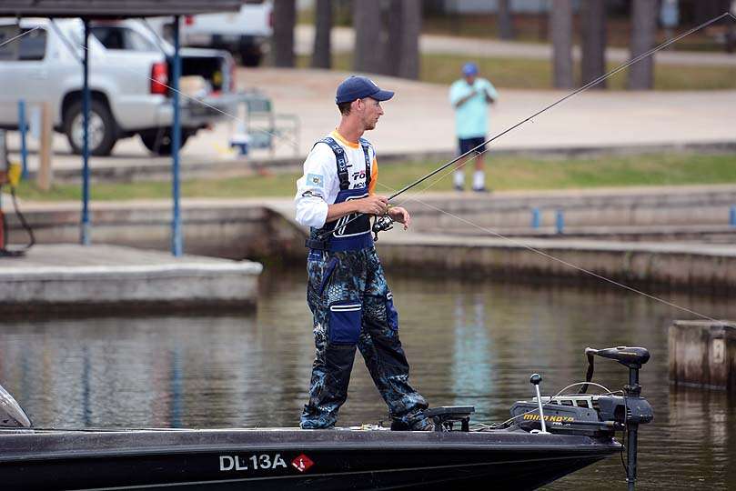 The Delaware angler is 12th place going into Day 2. 