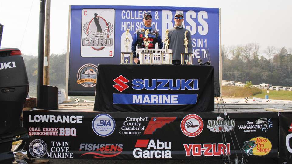 Brandon Card and his brother, Opens pro, Jordan Card were the duo weighing the fish.