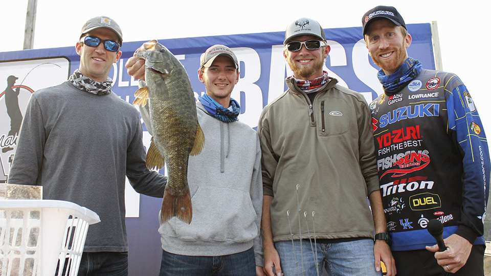 Saxon Long and Bradley Devaney of Tennessee-Knoxville finished 2nd with 4.13 pounds and also took the big fish honors.
