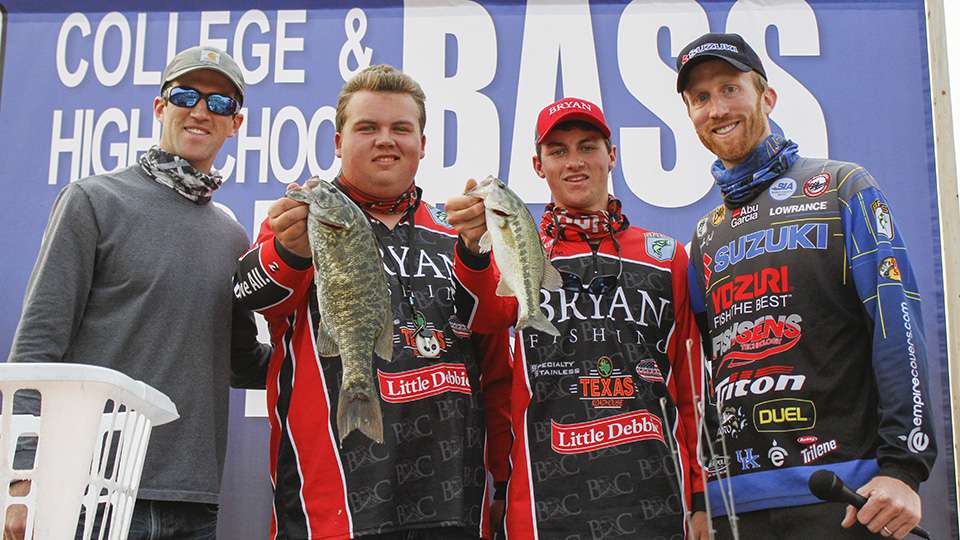 Matt Brown and Hunter Thrasher of Bryan College took 3rd with 4.12 pounds.
