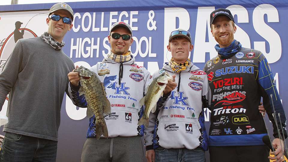 Andrew Day and Hunter Fulcher of Kentucky brought 2 fish for 4.36 to take the win.