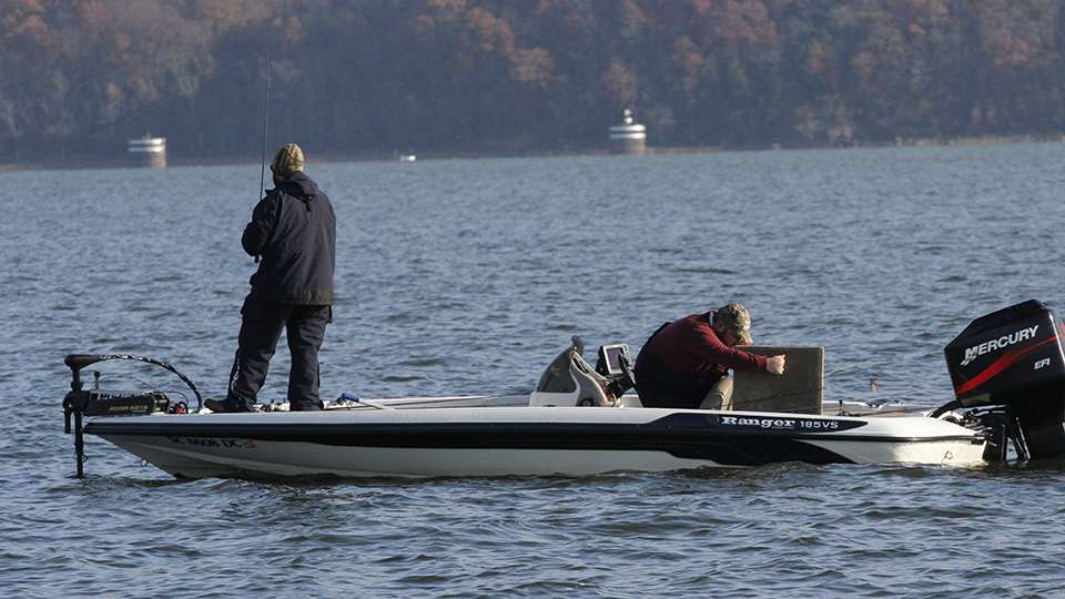 Hyder and Saunders were struggling, but that is the way fall fishing can be. It can be tough all day, but then lights out at another time.