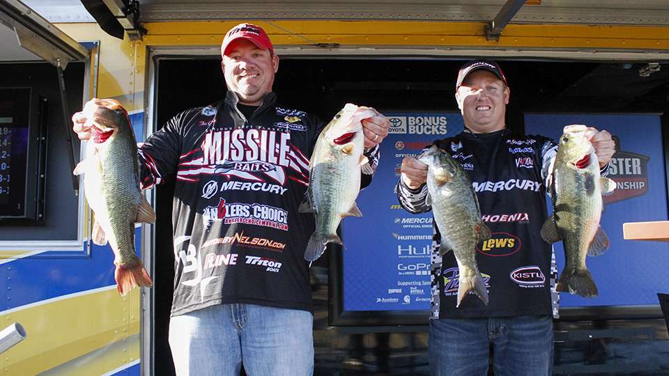 Tim Grein and Richard Cooper of Anglers Choice (6th, 19-3)