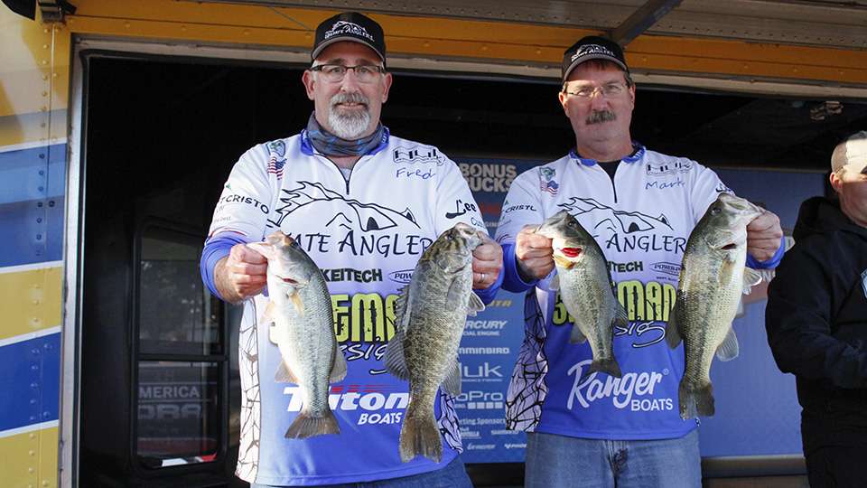 Fred Ingalls and Mark Allen of the Upstate Anglers (44th, 12-2)