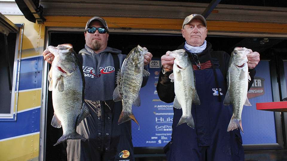 Josh and Robert Greer of the Anglers in Action (13th, 16-13)